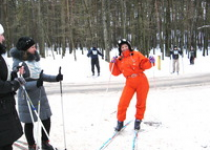 Зима,лыжная прогулка